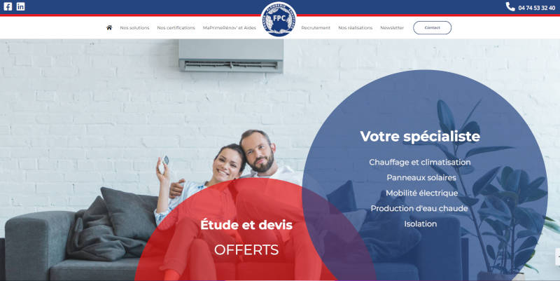 Le site France Plomberie Chauffage